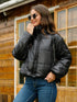 'Vespera' Faux Leather Puffer Jacket - Celes Fashion